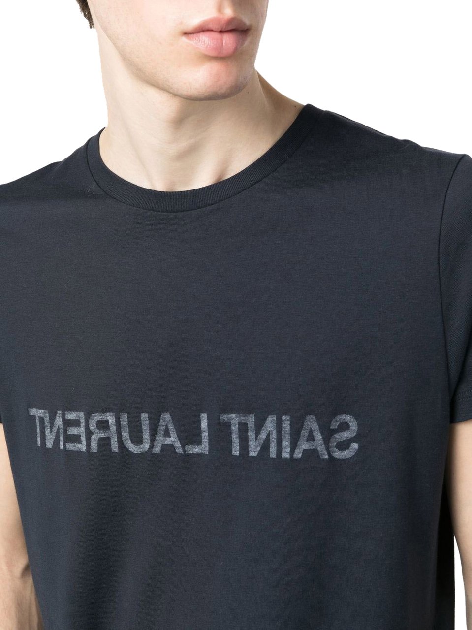 Saint Laurent T-Shirts And Polos Blue Blauw