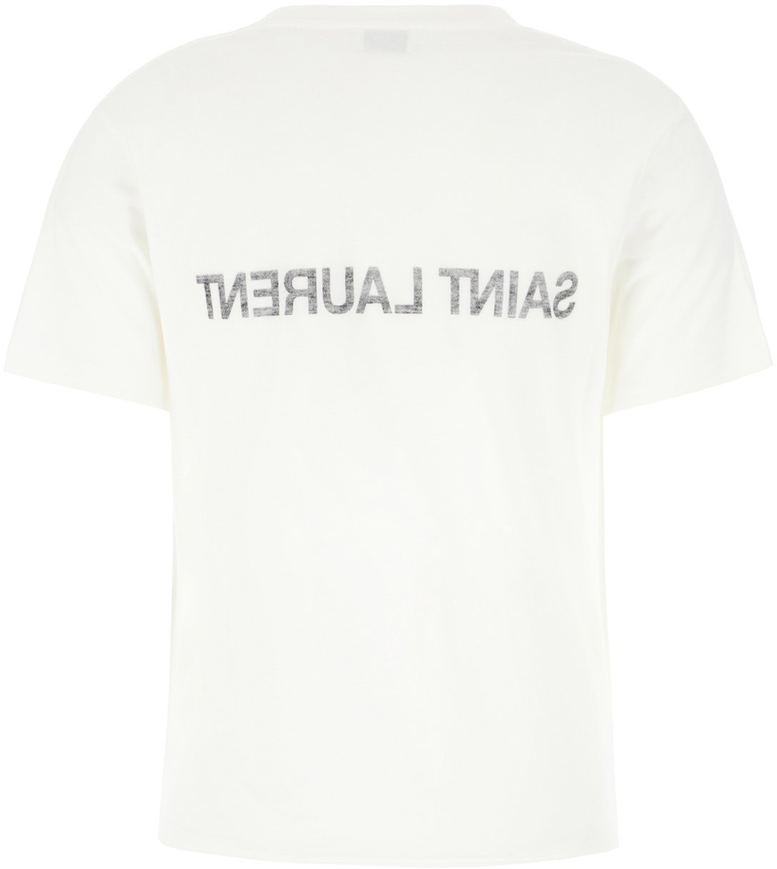 Saint Laurent Ivory cotton t-shirt Neutraal