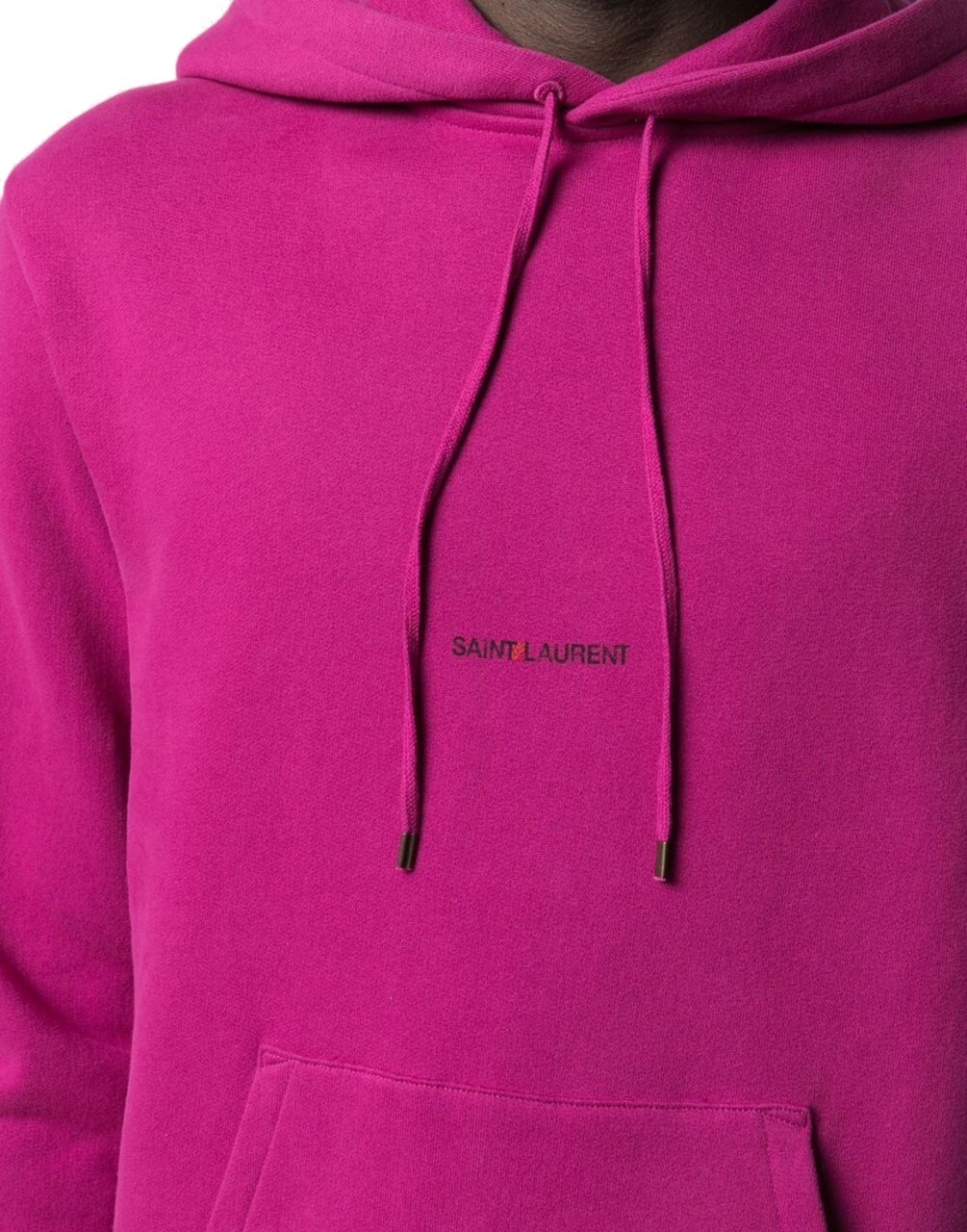 Saint Laurent Rive Gauche Logo Hoodie Roze