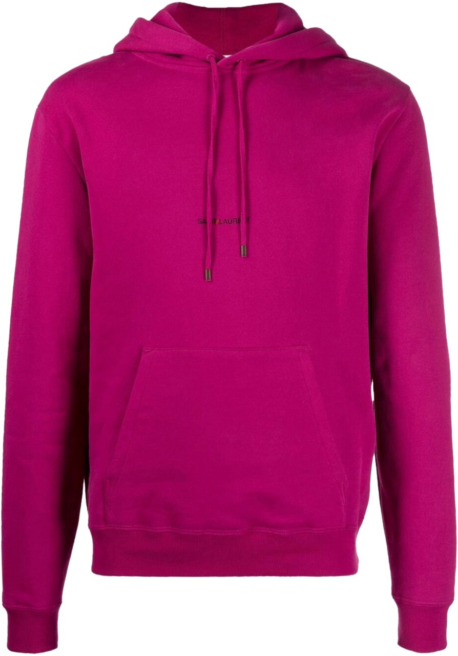 Saint Laurent Rive Gauche Logo Hoodie Roze