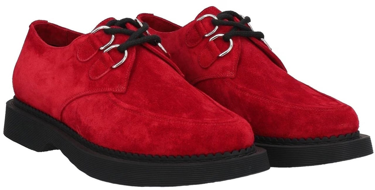 Saint Laurent Saint Laurent Teddy Suede Derbies Rood
