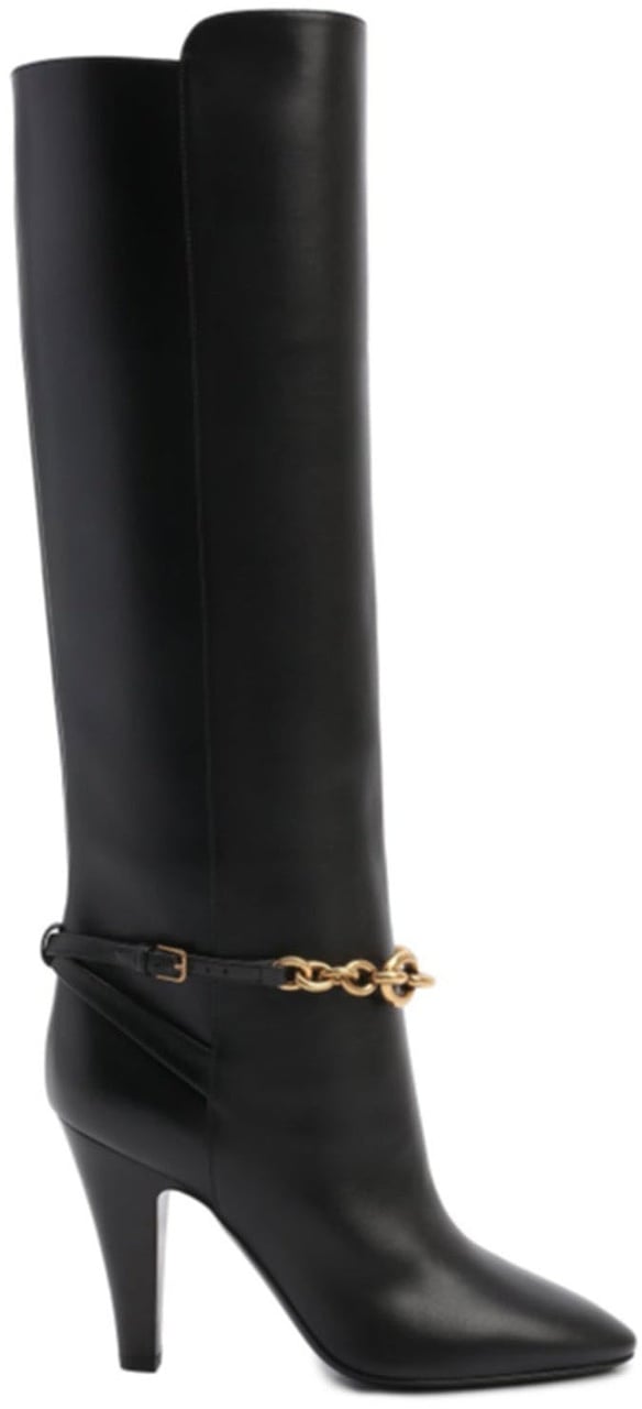Saint Laurent Saint Laurent Leather Boots Zwart