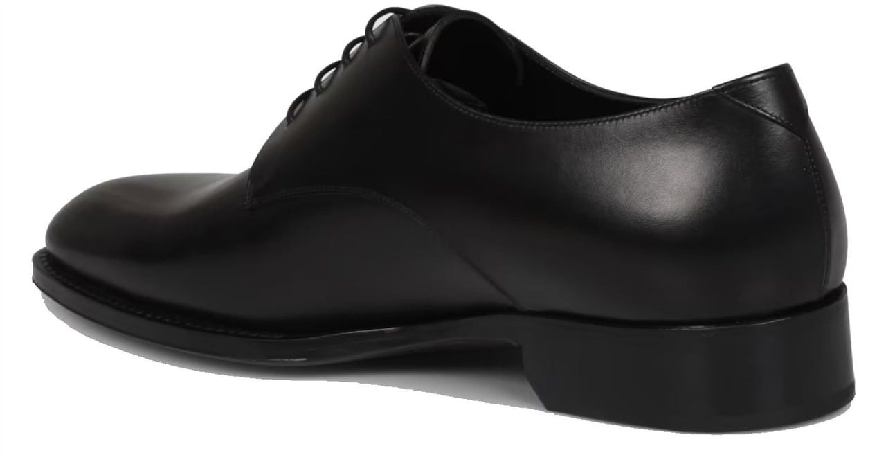 Saint Laurent Saint Laurent Adrien Leather Derbies Zwart