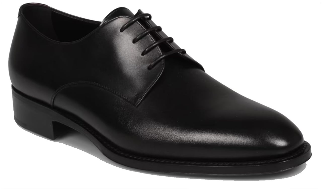 Saint Laurent Saint Laurent Adrien Leather Derbies Zwart