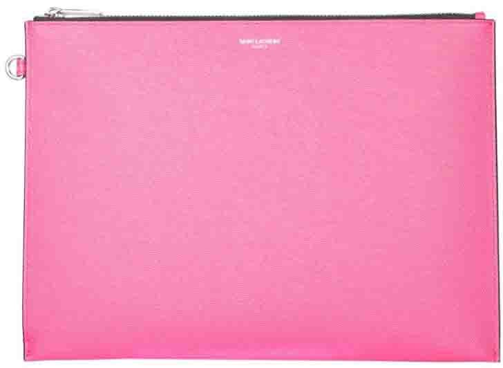 Saint Laurent Rectangular Pink Tablet Holder Roze