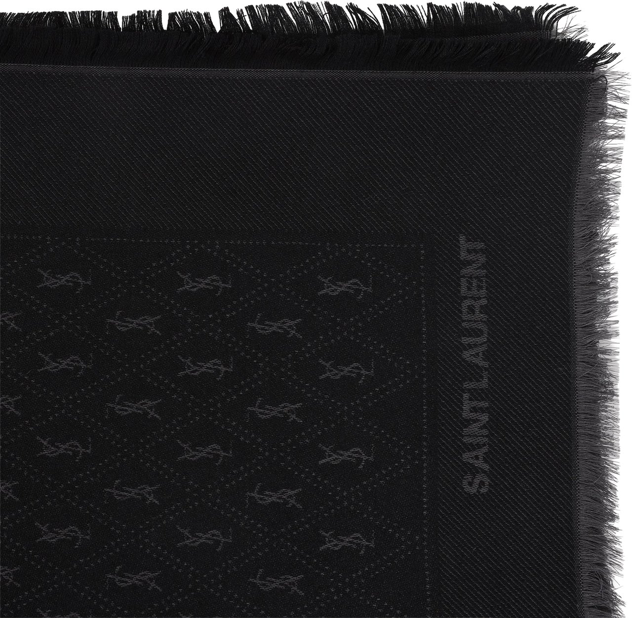 Saint Laurent Jacquard Monogram Scarf Divers
