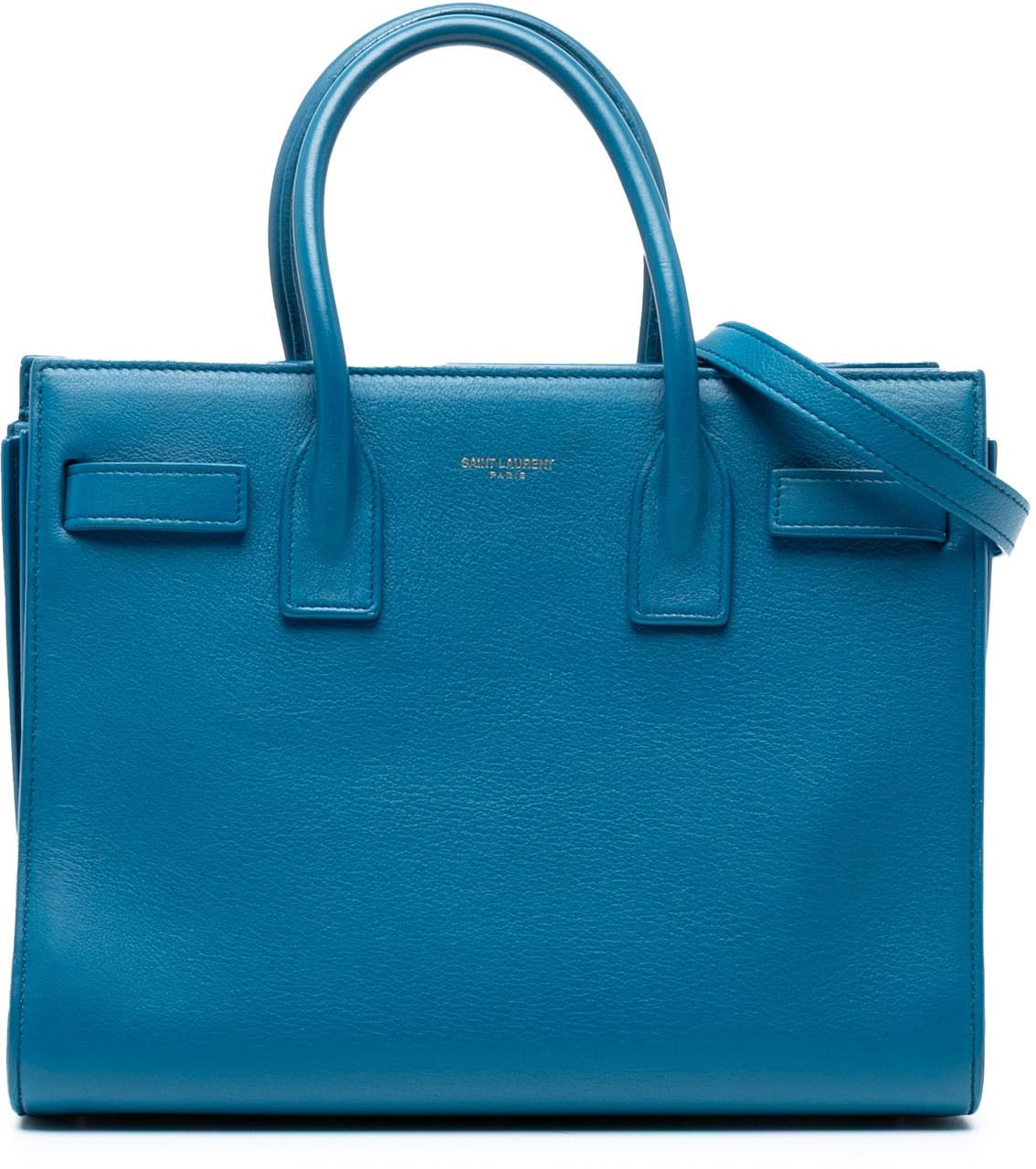 Saint Laurent Baby Leather Sac De Jour Satchel Blauw