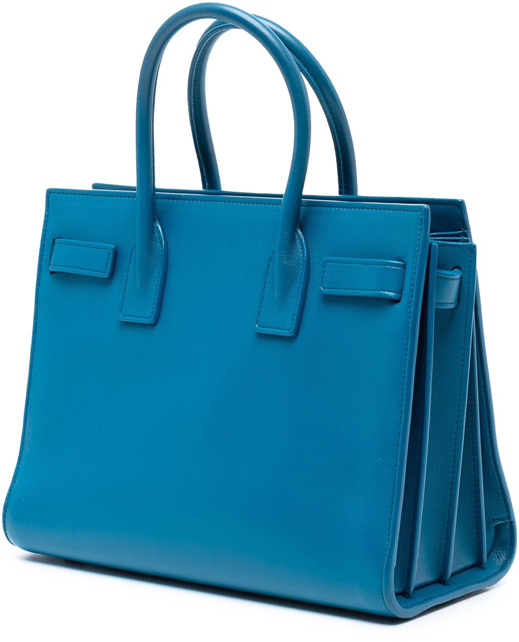 Saint Laurent Baby Leather Sac De Jour Satchel Blauw