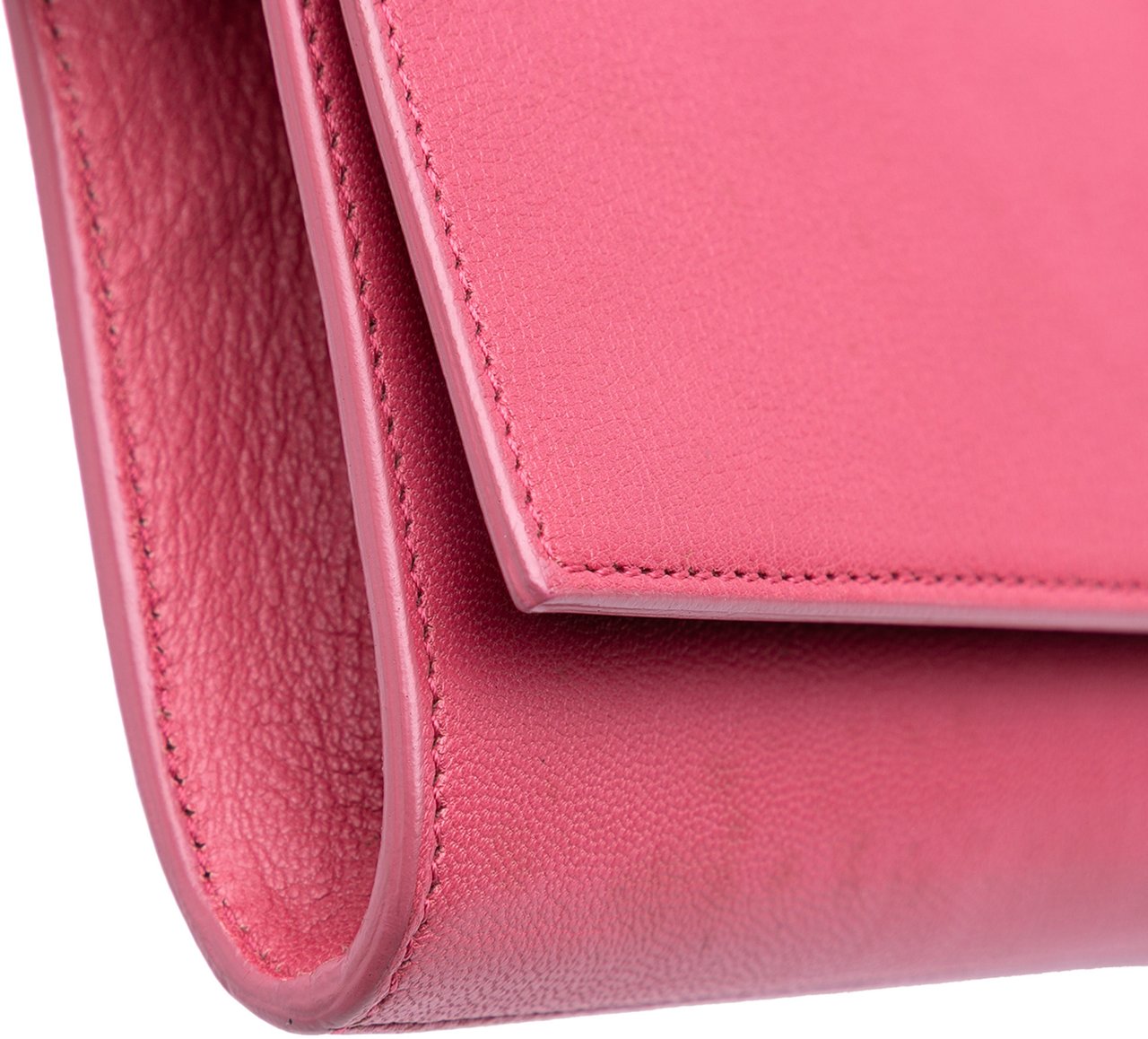 Saint Laurent Small Leather Belle De Jour Clutch Roze