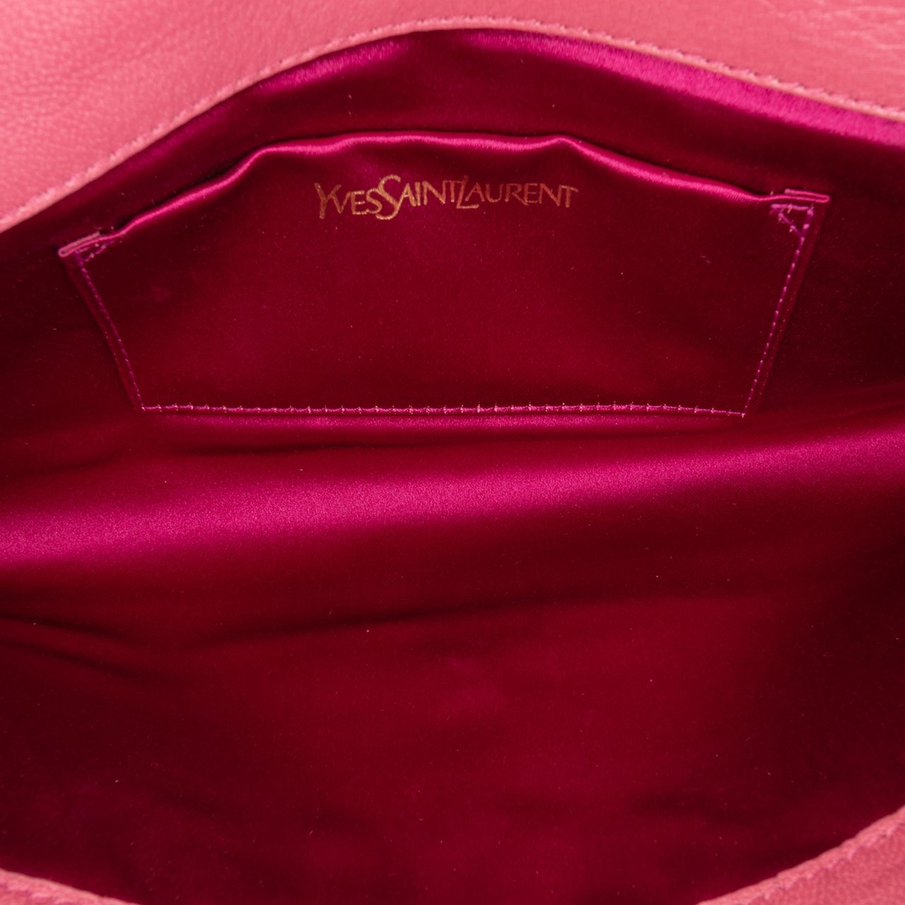 Saint Laurent Small Leather Belle De Jour Clutch Roze
