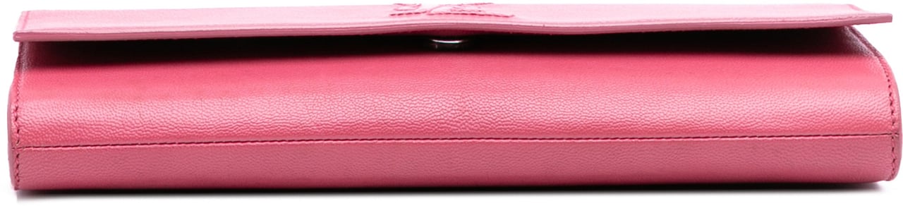 Saint Laurent Small Leather Belle De Jour Clutch Roze