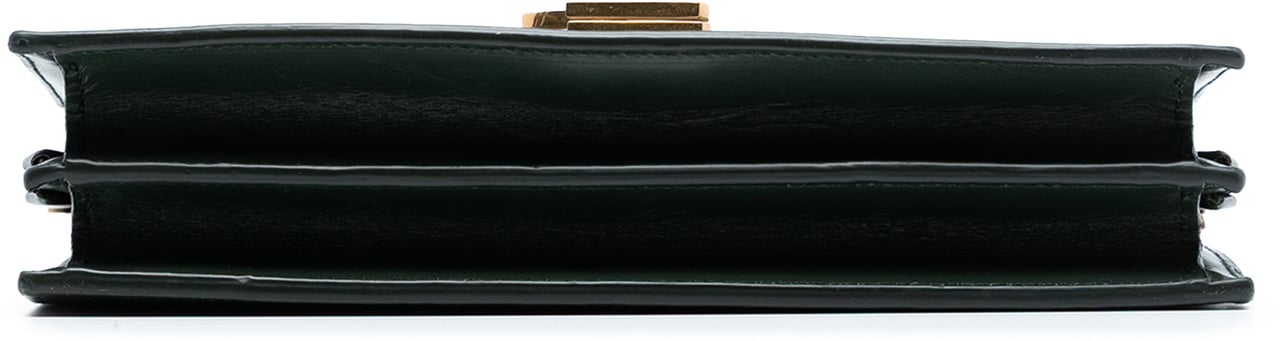 Saint Laurent Smooth Calfskin Monogram Cassandra Clasp Bag Groen