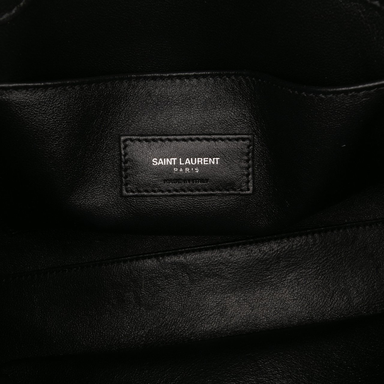 Saint Laurent Baby Leather Patch Embellished Sac De Jour Satchel Zwart