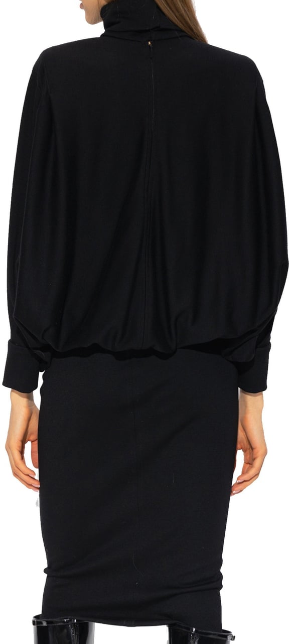 Saint Laurent Saint Laurent Wool Dress Zwart