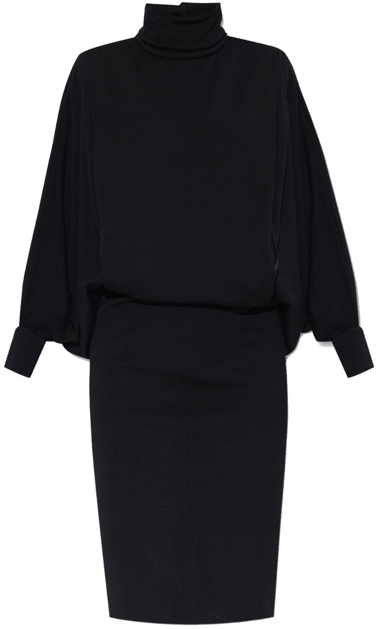 Saint Laurent Saint Laurent Wool Dress Zwart