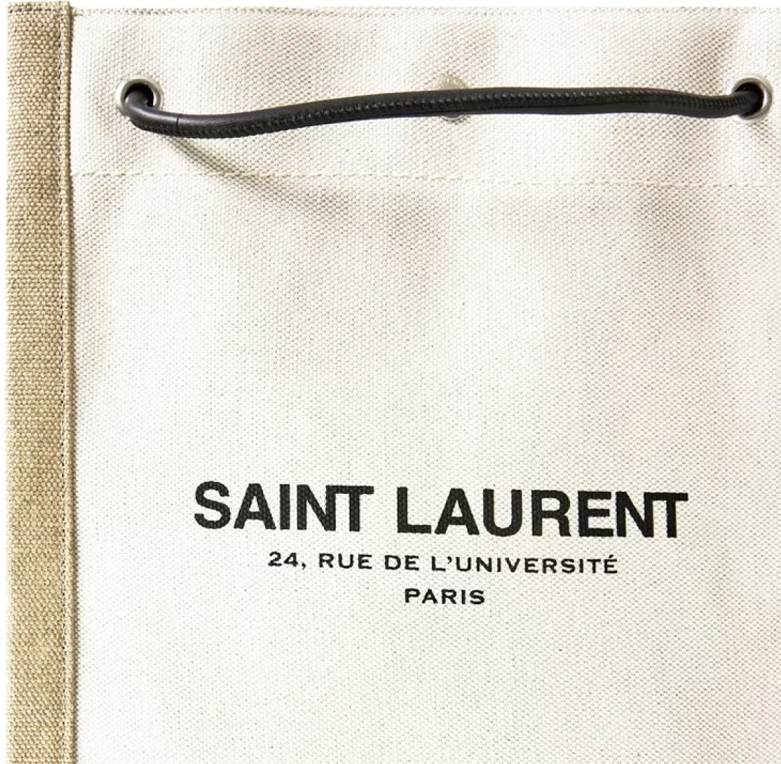 Saint Laurent Universite Logo Flat Crossbody Bag Wit