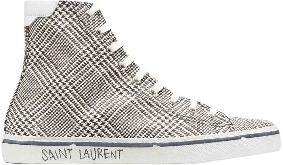 Saint Laurent Malibu Signature Logo Mid-top Sneakers Wit