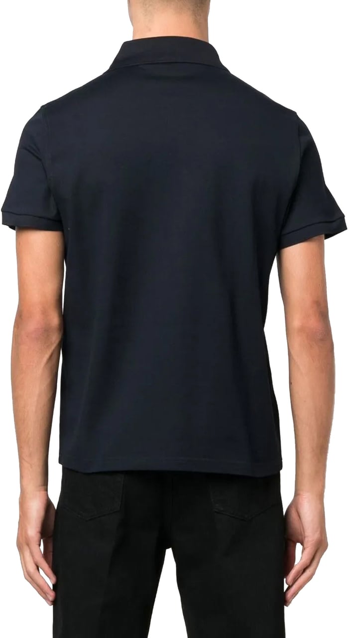 Saint Laurent Cassandre Ysl Logo Polo Shirt Blauw