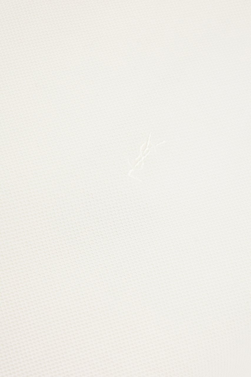 Saint Laurent Saint Laurent White piquet polo shirt Wit