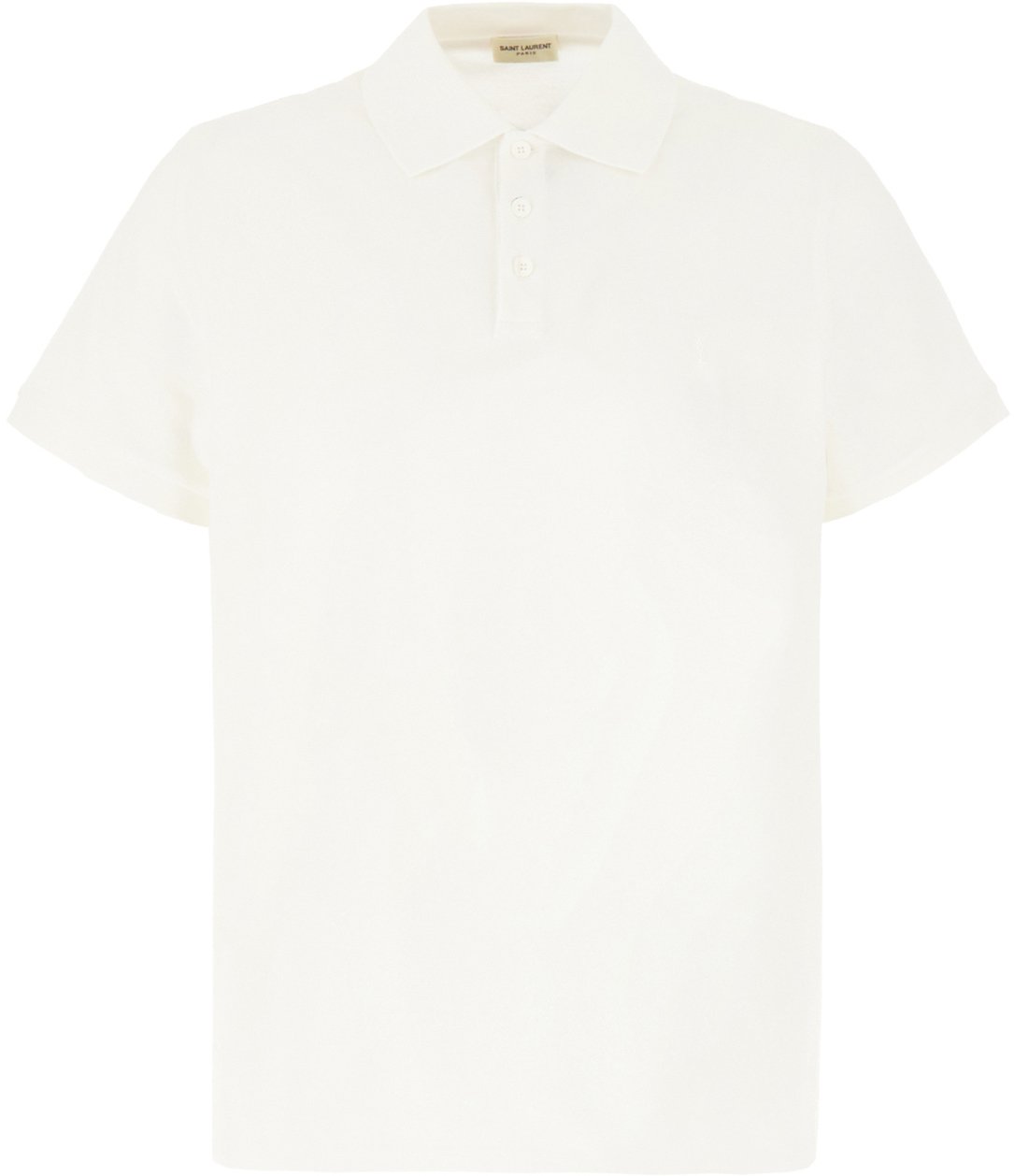 Saint Laurent Saint Laurent White piquet polo shirt Wit