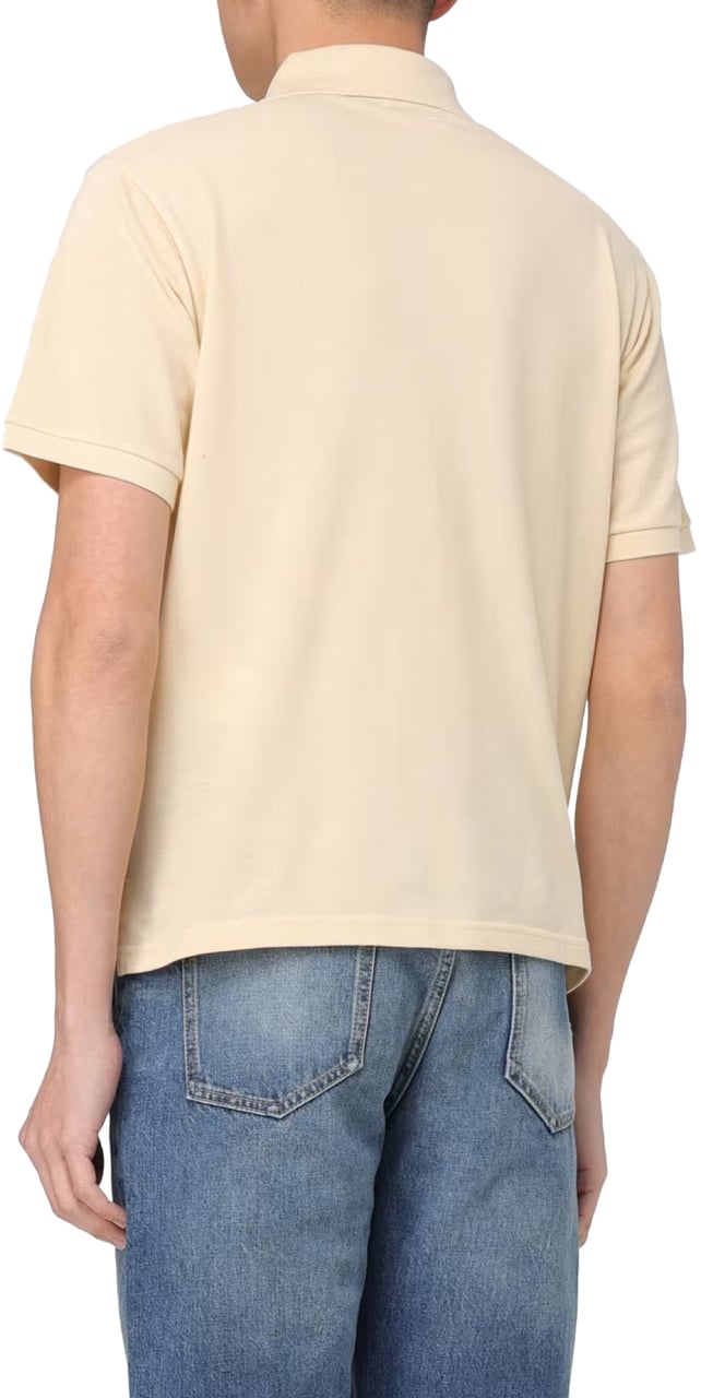 Saint Laurent Cassandre Ysl Logo Polo Shirt Geel