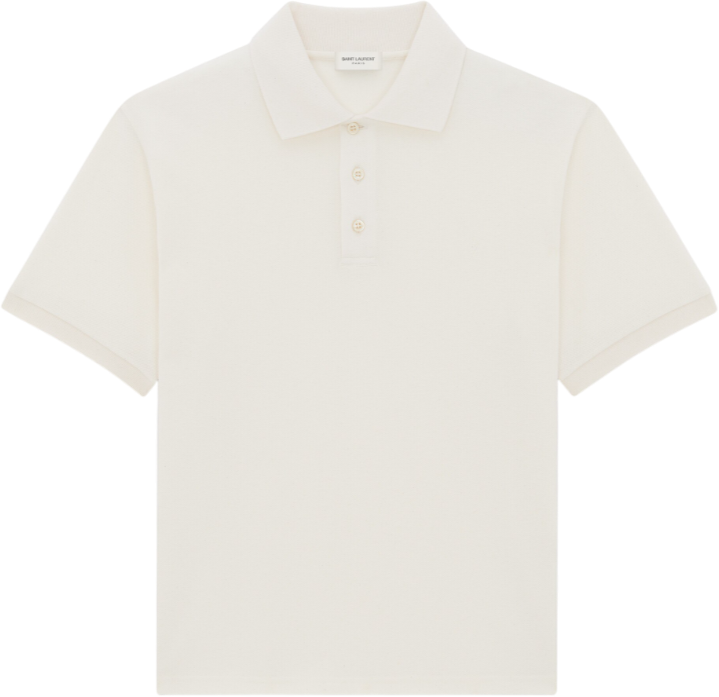 Saint Laurent Polo Cassandre Bianca Wit