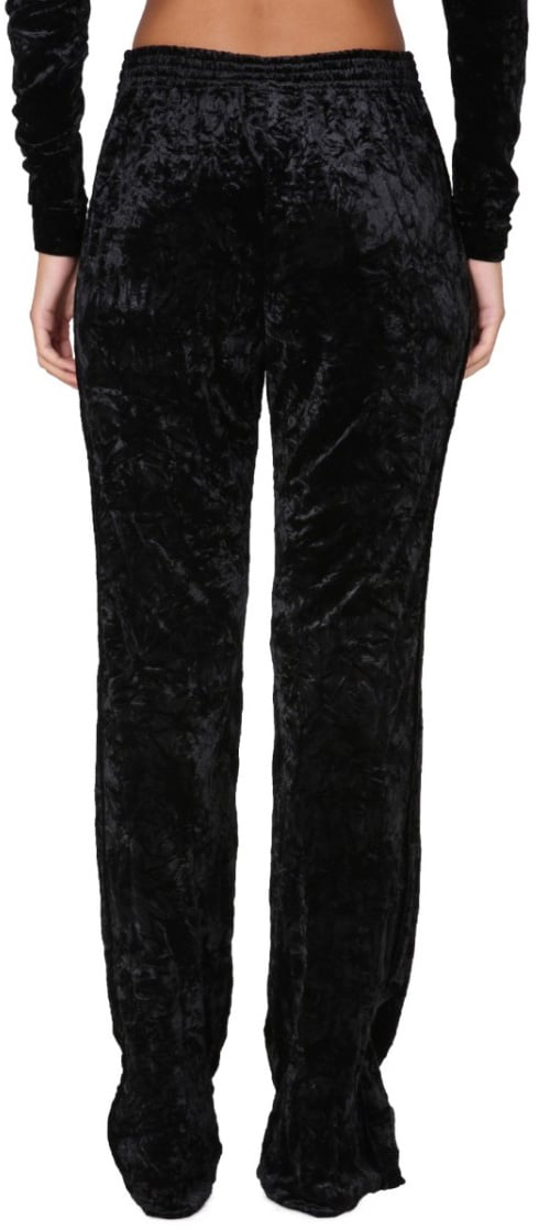 Saint Laurent Relaxed Wide-Leg Pants With Elastic Waistband Zwart