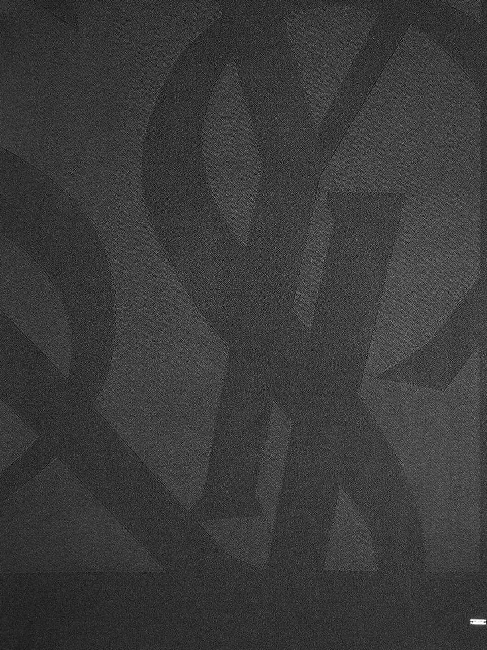 Saint Laurent Black Sciarpa Tonal Pattern Scarf Zwart