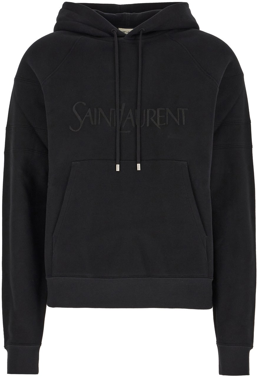 Saint Laurent Saint Laurent Black cotton sweatshirt Zwart