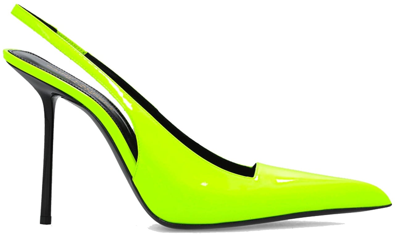 Saint Laurent Saint Laurent Kiss 105 Slingback Pumps Geel