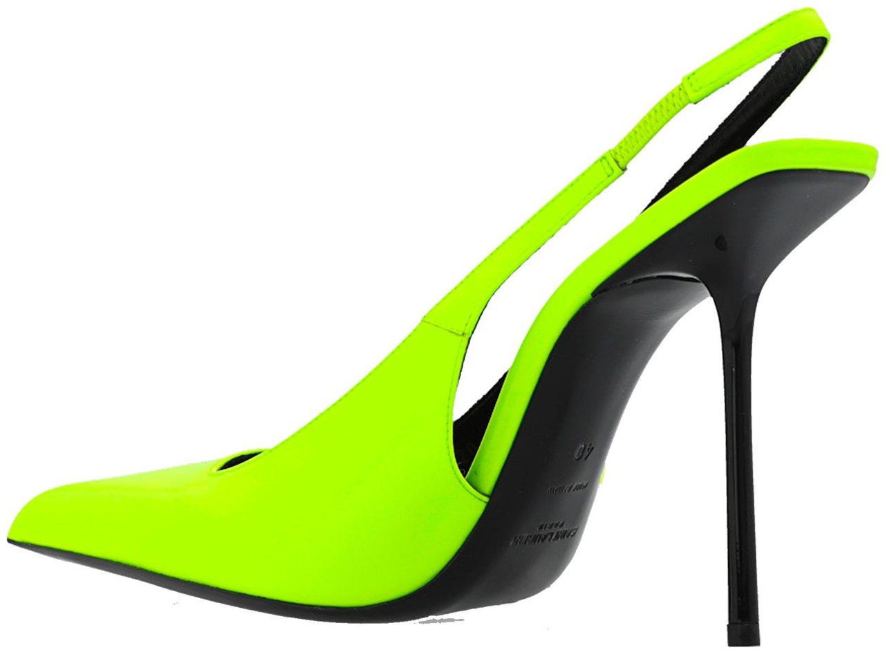 Saint Laurent Saint Laurent Kiss 105 Slingback Pumps Geel