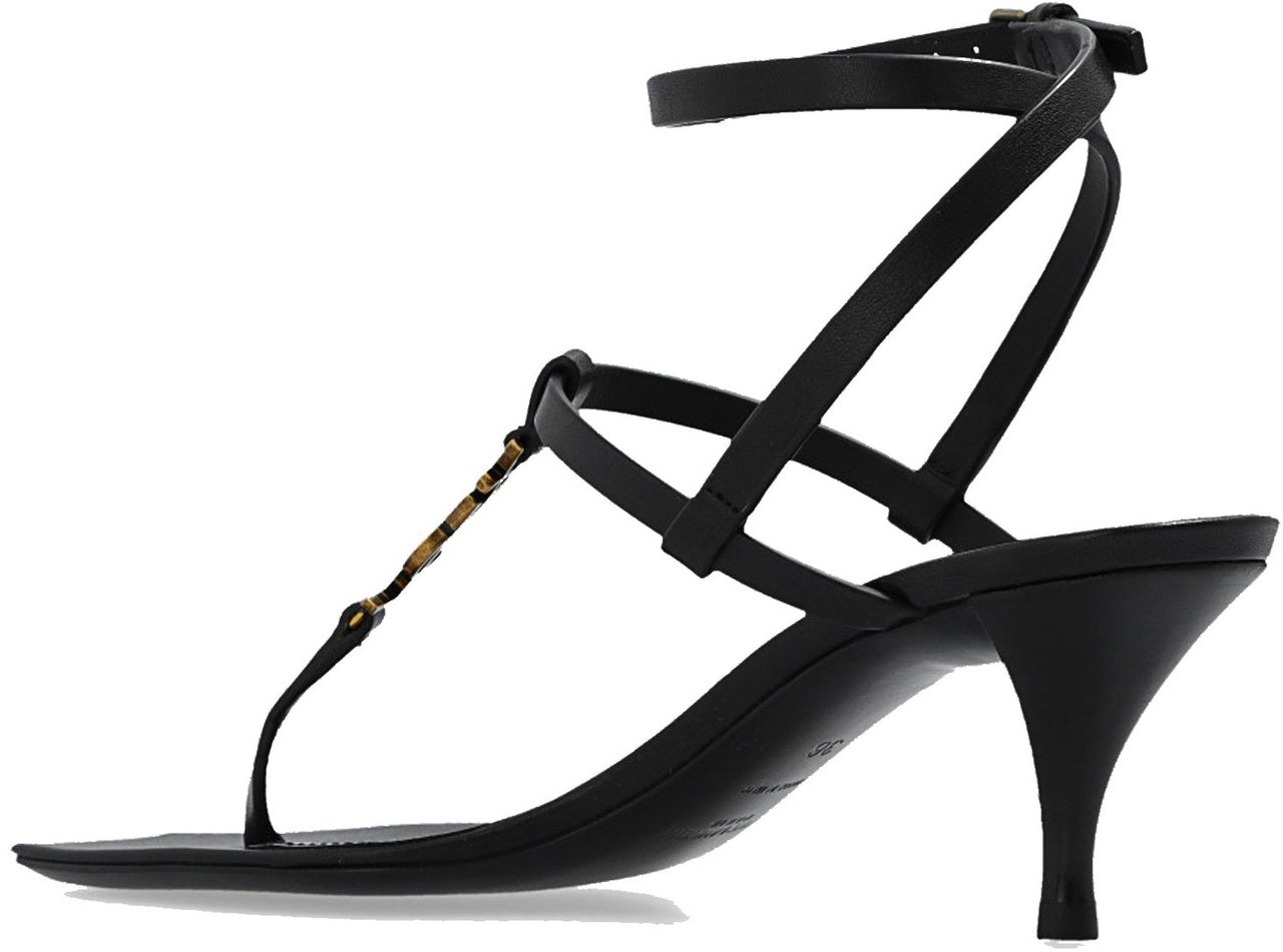 Saint Laurent Saint Laurent Cassandra Heeled Sandals Zwart