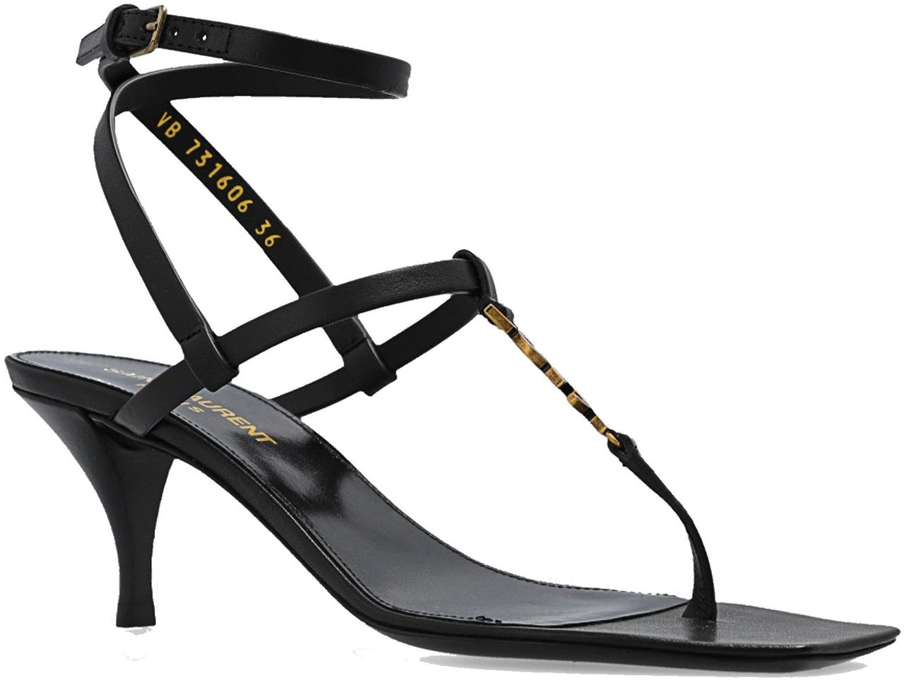 Saint Laurent Saint Laurent Cassandra Heeled Sandals Zwart
