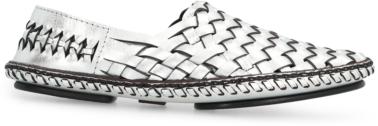 Saint Laurent Neil Leather loafers Zilver