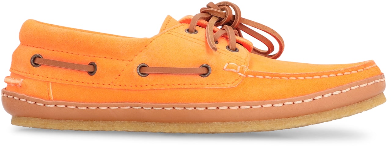 Saint Laurent Ashe Suede deck-shoes Oranje