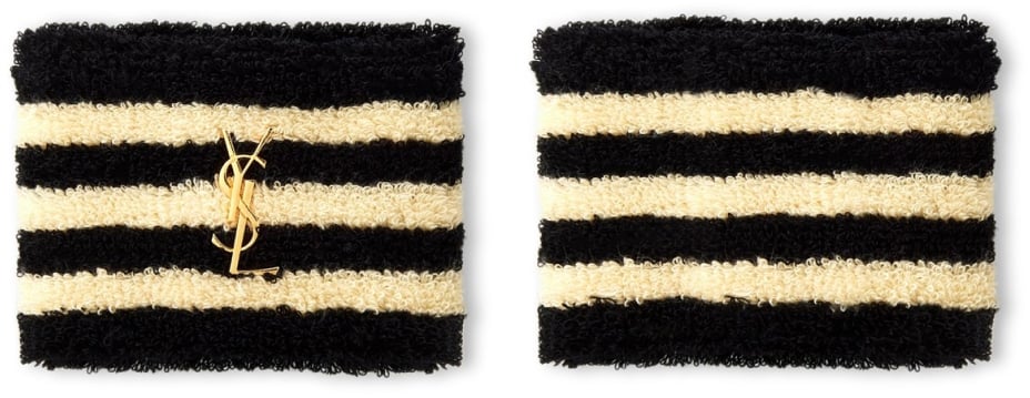 Saint Laurent Cassandre Ysl Logo Cuffs Zwart