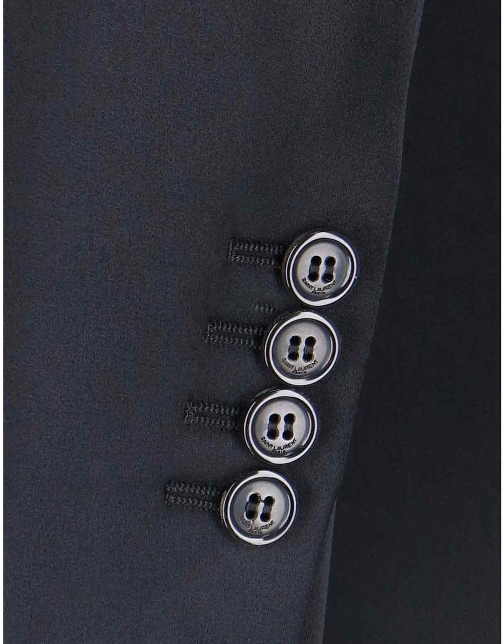 Saint Laurent Saint Laurent Satin Coat Zwart