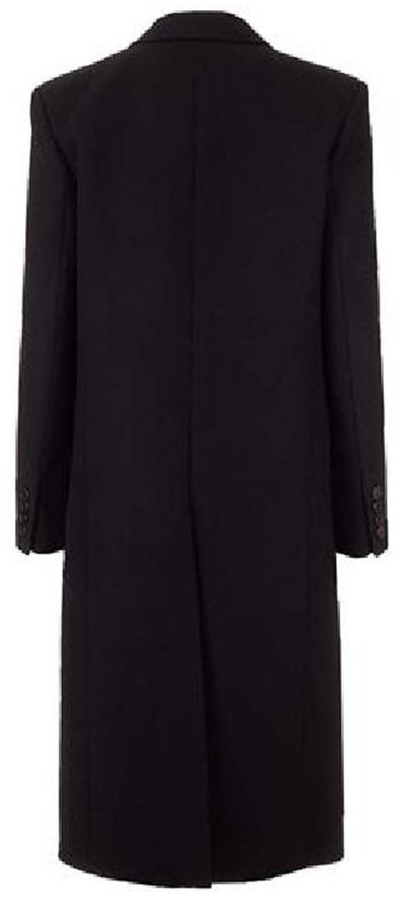 Saint Laurent Satin Coat Zwart