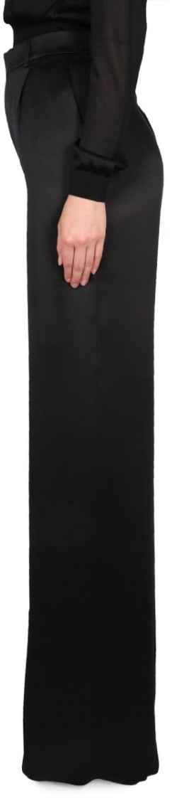 Saint Laurent Satin Flared Pants Zwart