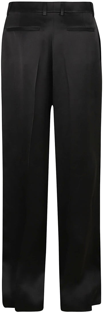 Saint Laurent Straight-Leg Trousers With Classic Waistband And Finish Zwart