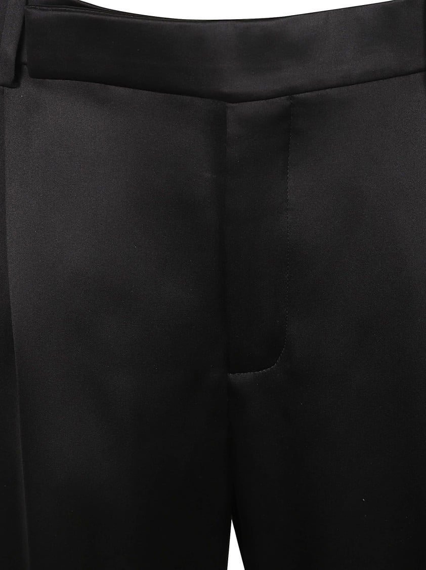 Saint Laurent Straight-Leg Trousers With Classic Waistband And Finish Zwart