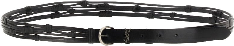 Saint Laurent Croissant De Lune Belt Grijs