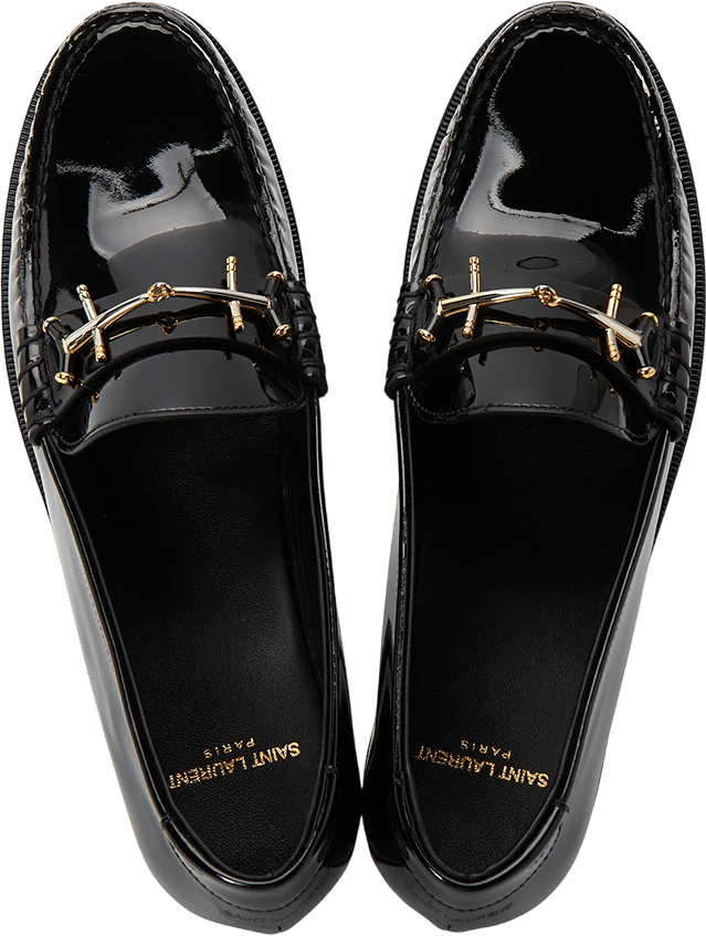 Saint Laurent Mocassino Penny nero Zwart