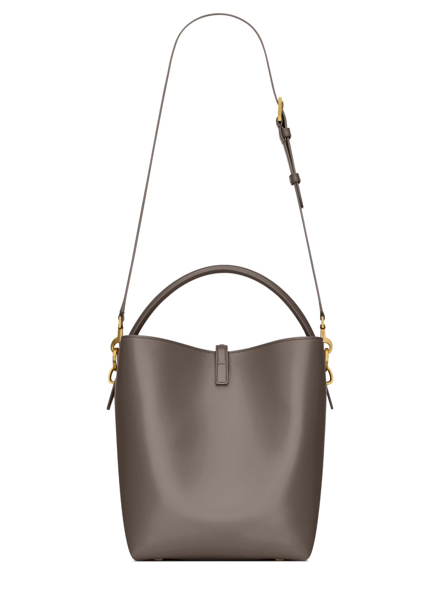 Saint Laurent Soft Taupe The 37 Calf Skin Handbag Grijs