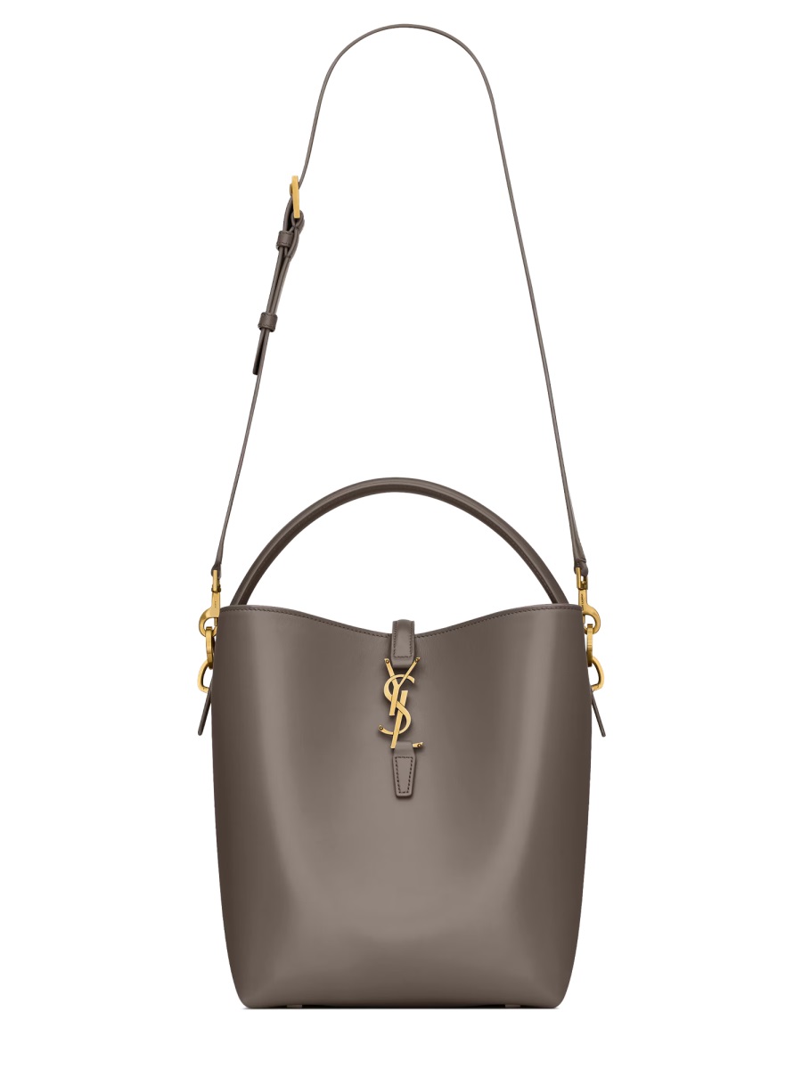 Saint Laurent Soft Taupe The 37 Calf Skin Handbag Grijs
