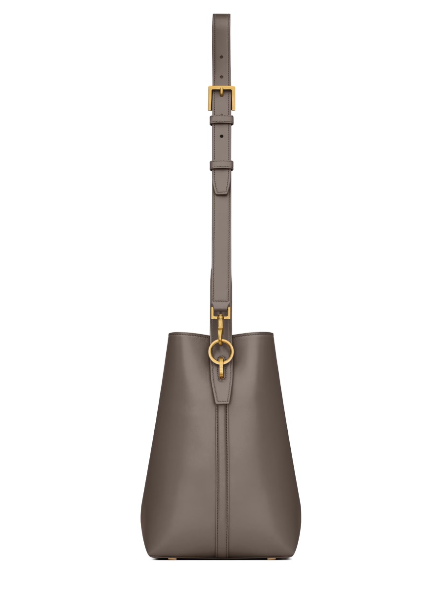 Saint Laurent Soft Taupe The 37 Calf Skin Handbag Grijs