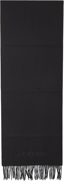 Saint Laurent Sciarpa in Cashmere Nera Zwart