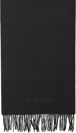 Saint Laurent Sciarpa in Cashmere Nera Zwart