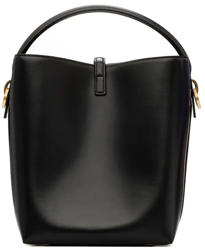 Saint Laurent Saint Laurent Le 37 Small Leather Bucket Bag Zwart