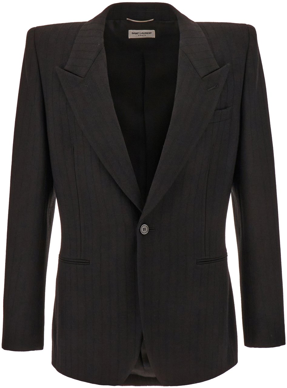 Saint Laurent Saint Laurent Black wool blazer Zwart